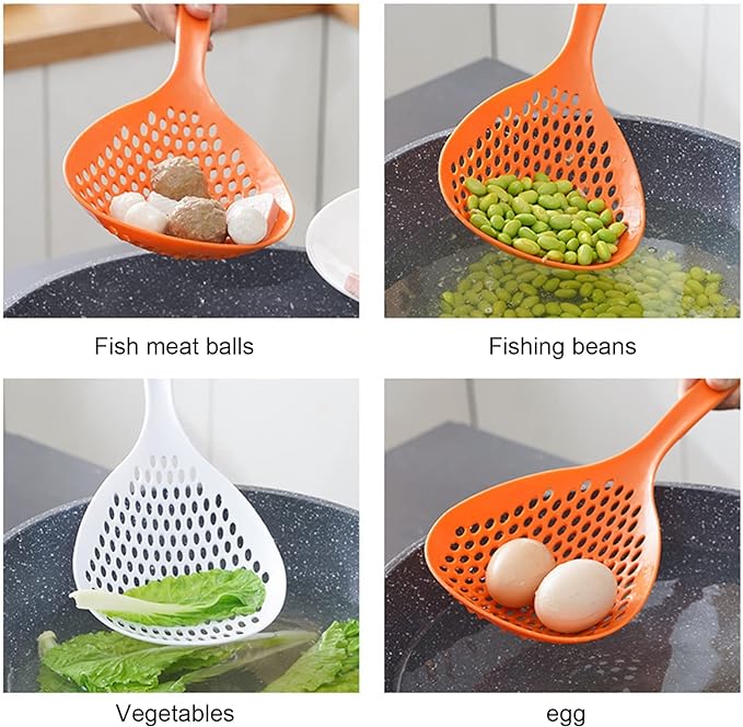 Food Noodle Strainer Scoop with Long Handle For Pasta Vegetable Fruits Cooking & Straining