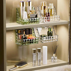 Multifunction Wall Mount Cosmetic Storage Box with Diamond Pattern