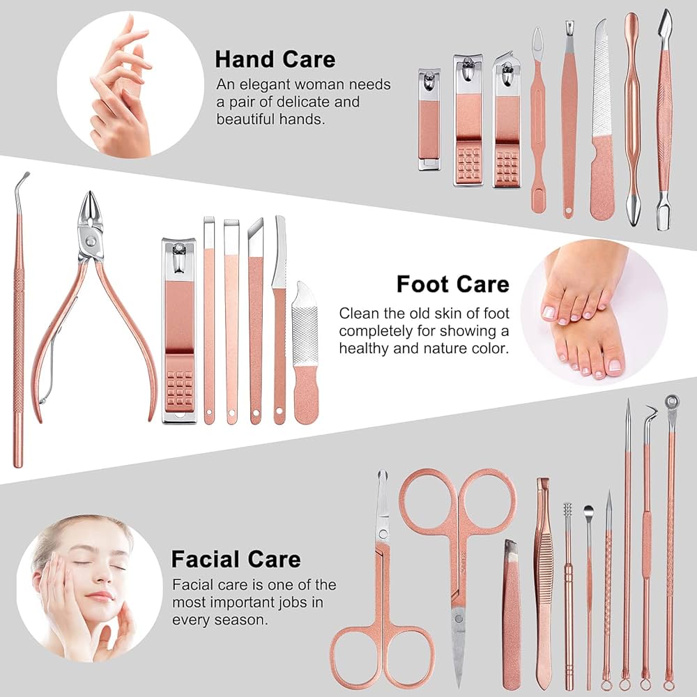 16 PCS Stainless Steel Manicure Pedicure Set | Professional Nail Care Kit