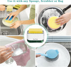 2-in-1 Soap Pump Dispenser with Sponge Holder – Liquid Soap Dispenser for Kitchen & Bathroom