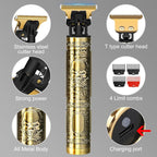 Imported Rechargeable Hair & Beard Trimmer with 4 Combs for Shaving & Haircutting