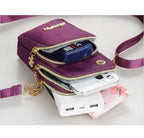 Stylish Premium Quality 3 Zippers Crossbody Bags For Cell Phones and Other Small Personal Items