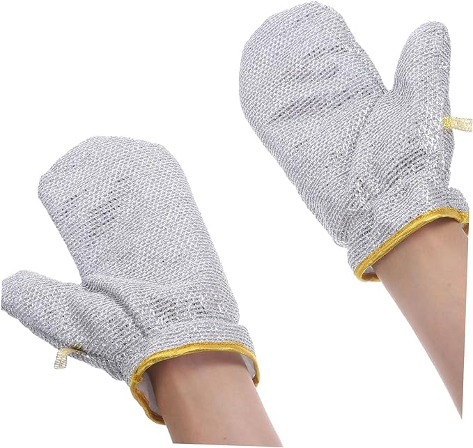 Buy 1 Get 1 Free Mesh Cutting Dish Washing Gloves With Safety Gloves Wire and Lightweight Dishwashing Supplies