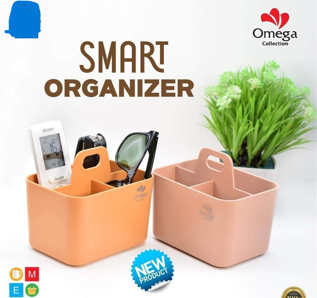 Multi Purpose Plastic Versatile Smart Storage Holder Organizer Box with 2 Partitions For Home and Outdoor Use