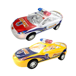 Electric Alloy Simulation Police Car Diecast Model Toy with LED Light and Music For Kids with Box