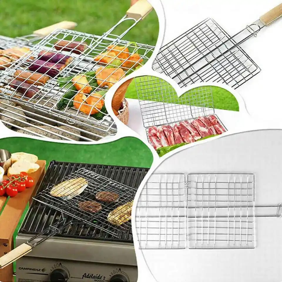 Multi Purpose Stainless Steel Barbecue Portable BBQ Grill Roast Grilling Tray Rs 1499