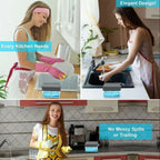 Countertop Kitchen Soap Dispenser with Sponge Holder & ABS Plastic Soap Pump for Easy Dishwashing