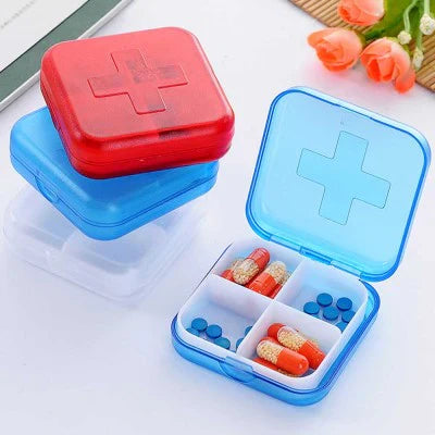 Portable Pill Case 4-Compartments