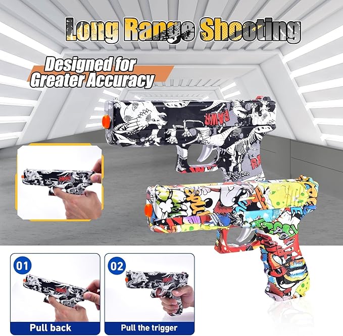 Large Size Glock Graffiti Water Balls Toy Gun For kids with Box