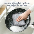 Silver Wire Kitchen Cleaning Dish Cloth (3 Pcs)