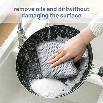 Silver Wire Kitchen Cleaning Dish Cloth (3 Pcs)