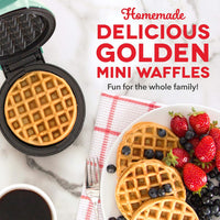 Mini Waffles Maker with Easy to Clean and Non-Stick Surfaces in 4 Inch