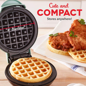 Mini Waffles Maker with Easy to Clean and Non-Stick Surfaces in 4 Inch