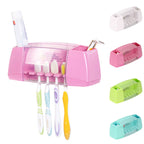 Multi-Functional Toothbrush and Toothpaste Dispenser with 5 Toothbrush Slots for Bathroom