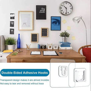 Double Sided Adhesive Wall Hooks 12 Pcs 1299
