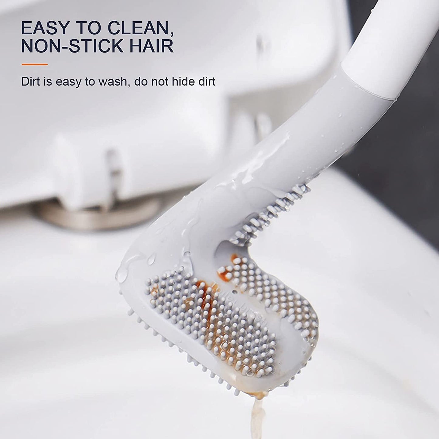 2 Golf Style Toilet Brush Bathroom Cleaning with High Quality Long Handle