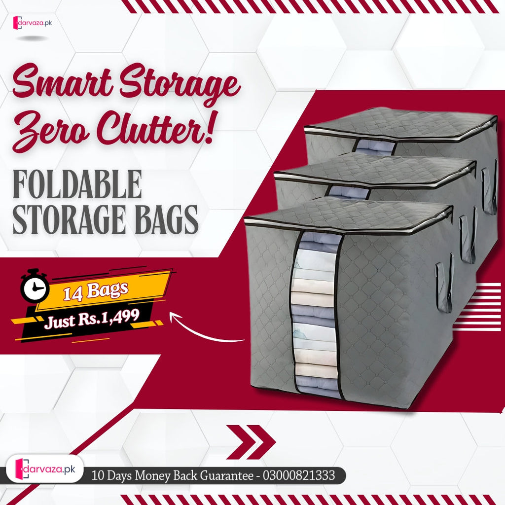 Azaadi Sale Offer 14 Foldable Storage Bags (14 Bags)