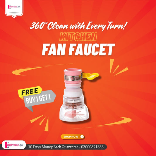 Mega Sale Buy 1 Get 1 Free Offer Imported Fan Faucet With Clip 360 Adjustable Flexible Kitchen Faucet Tap Water Filter Rs 599