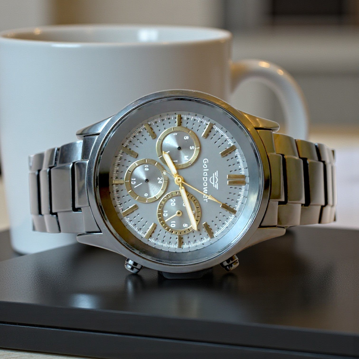 Black Titanan Chrono Watch Power