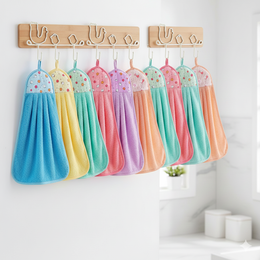 Pack of 3 Microfiber Hand Towel Kitchen/Bathroom Soft Hand Towel