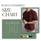 Oversized Waffle Knit Tee for Men – CHARCOAL