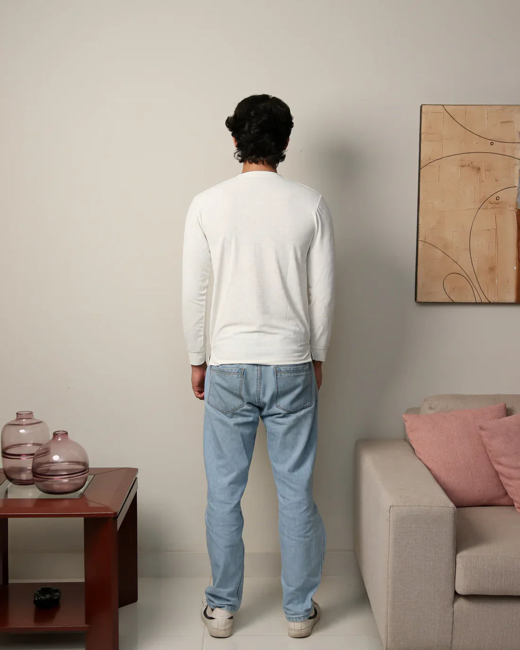 Textured Stretch Full Sleeves Tee