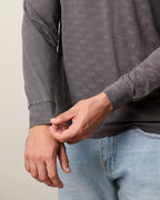 Textured Stretch Full Sleeves Tee