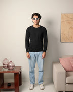 Textured Stretch Full Sleeves Tee