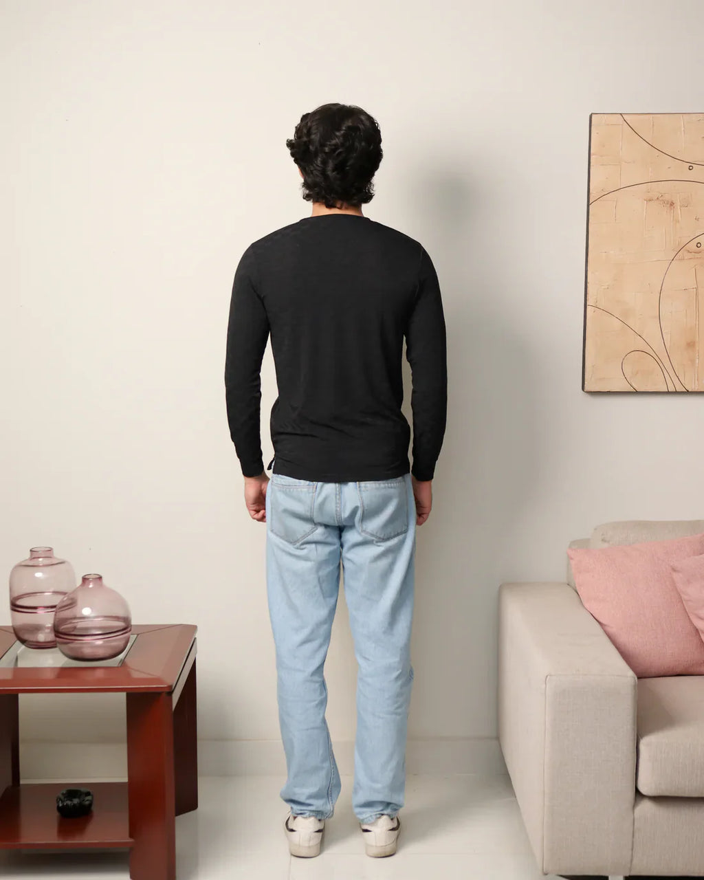 Textured Stretch Full Sleeves Tee