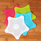 Silicone Star Shaped Sink Filter Hair Catcher Strainers for Sink 3Pcs