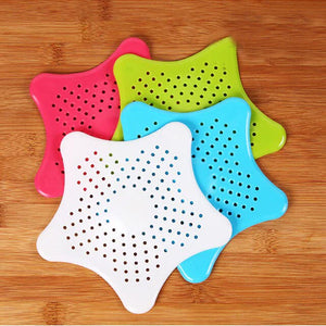 Silicone Star Shaped Sink Filter Hair Catcher Strainers for Sink 3Pcs