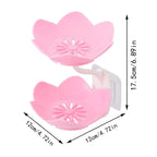 Wall Mounted Double Layer Lotus Flower Shaped Soap Holder