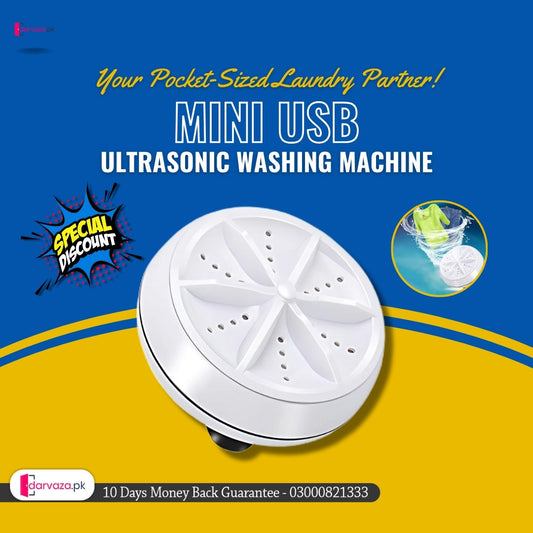 PORTABLE USB ULTRASONIC TURBINE LAUNDRY WASHING MACHINE