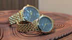 LuxeBond Gold-Black – Couple Watches Set