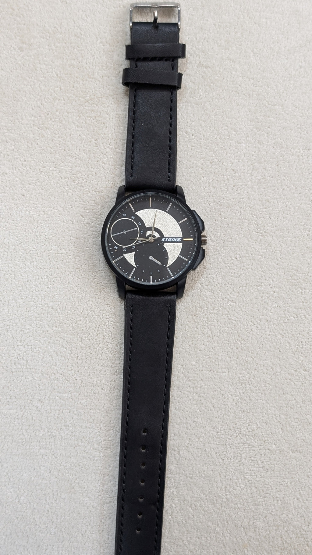 Strike Black with White Touch Men Watch