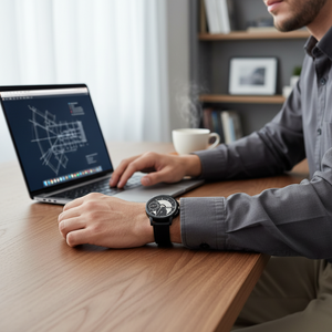 Strike Black with White Touch Men Watch