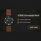 Strike Brown Strap with Black & White Touch Men Watch