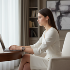 Bophieri Brown Strap with Silver Dial Women Watch