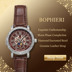 Bophieri Brown Strap with Silver Dial Women Watch