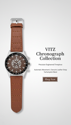 Vitz Vogue Brown Men Watch