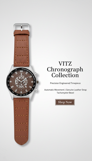 Vitz Vogue Brown Men Watch