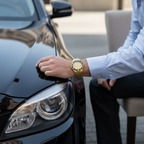 VZ Aurelia Golden Round Green Man Watch