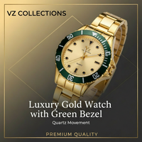 VZ Aurelia Golden Round Green Man Watch