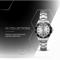 VZ Aurelia Silver Black Round Man Watch