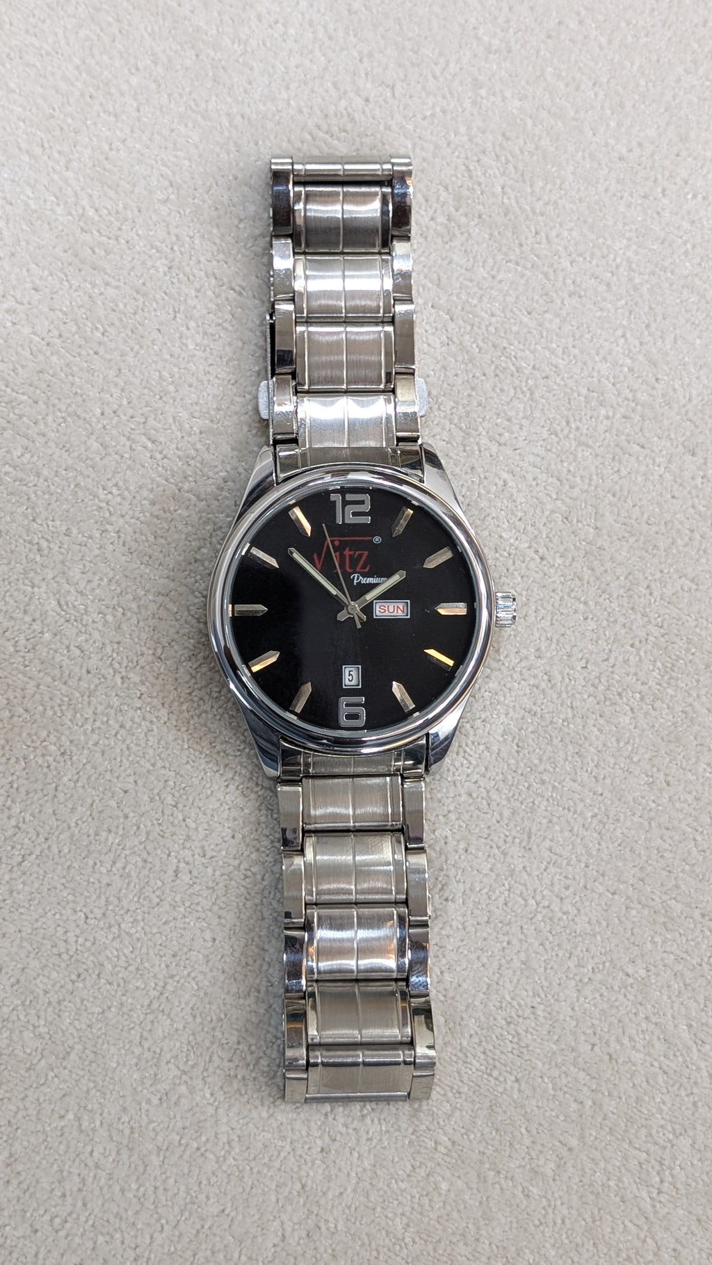 Vitz PrimeX Silver & Black Dial Men Watch