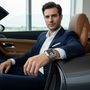 Danel Power Silver & Black Dial Men Watch