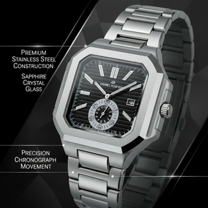 Danel Power Silver & Black Dial Men Watch