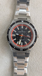 Danel Imperial Silver & Black Dial with Red & Black Shade Men Watch