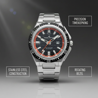 Danel Imperial Silver & Black Dial with Red & Black Shade Men Watch