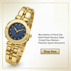Danel Noble Golden & Black Dial Women Watch